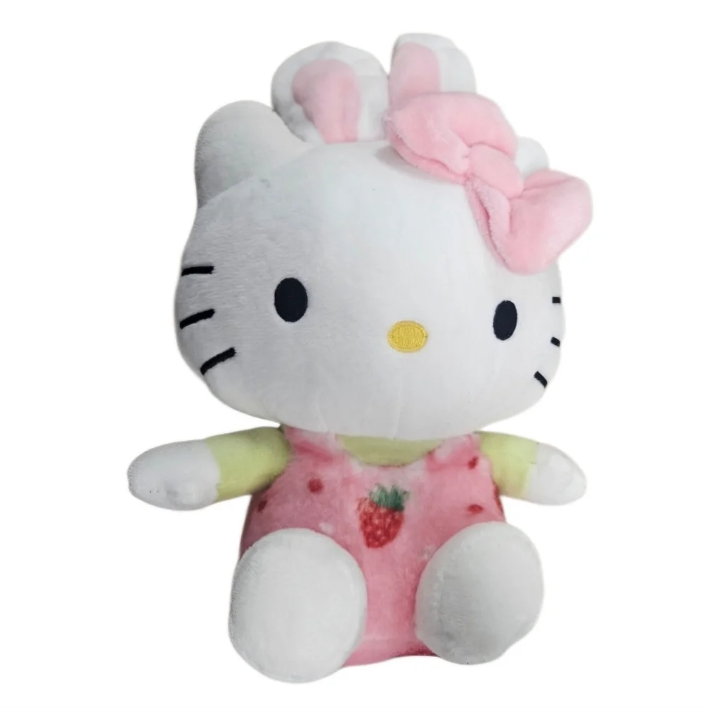 Hello Kitty By Sanrio 2023 Bunny Ears Strawberry Print Plush NWT Spring Easter
